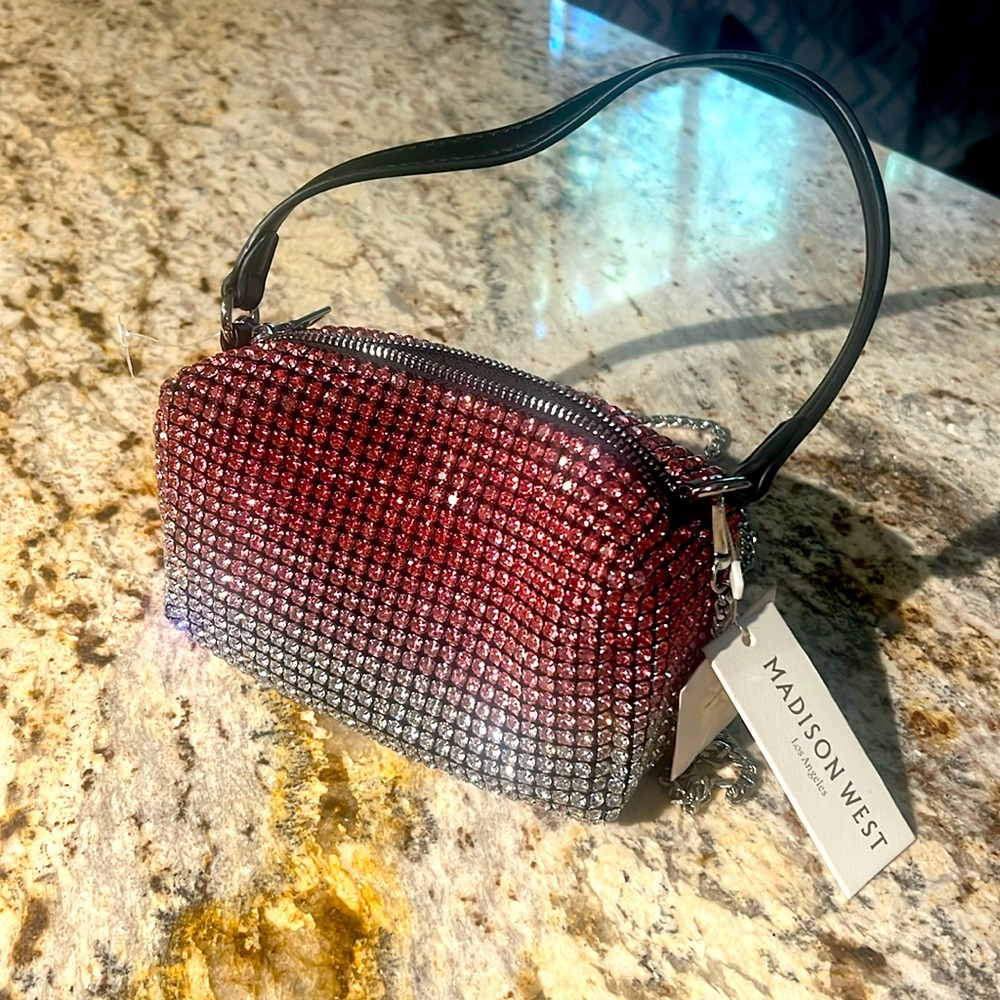 Madison West Pink Gradient Stone Purse